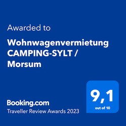 Booking.com Award Wohnwagenvermietung Camping-Sylt / Morsum